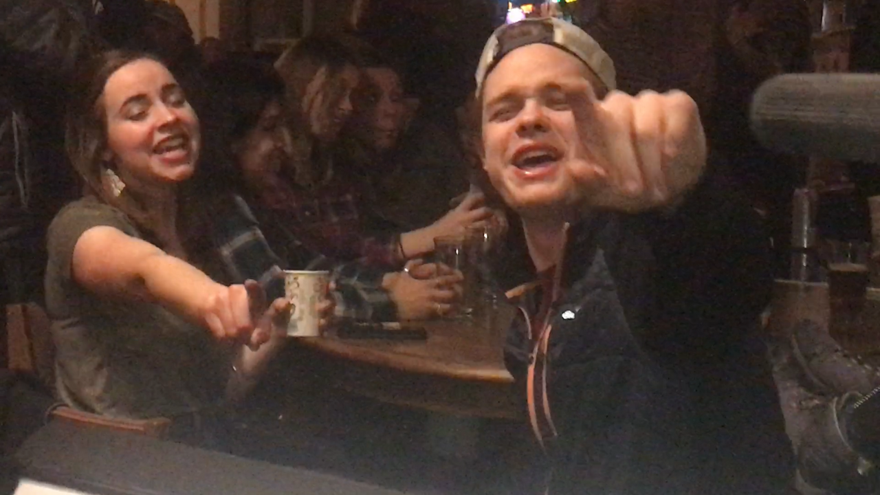 Jack Norton singing for drunks at a pub in Northfield, Minnesota