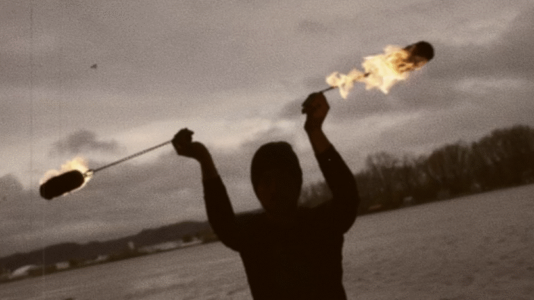 Fire performer in Jack Norton's music video for Roy Acuff's song "Wreck on the Highway".
