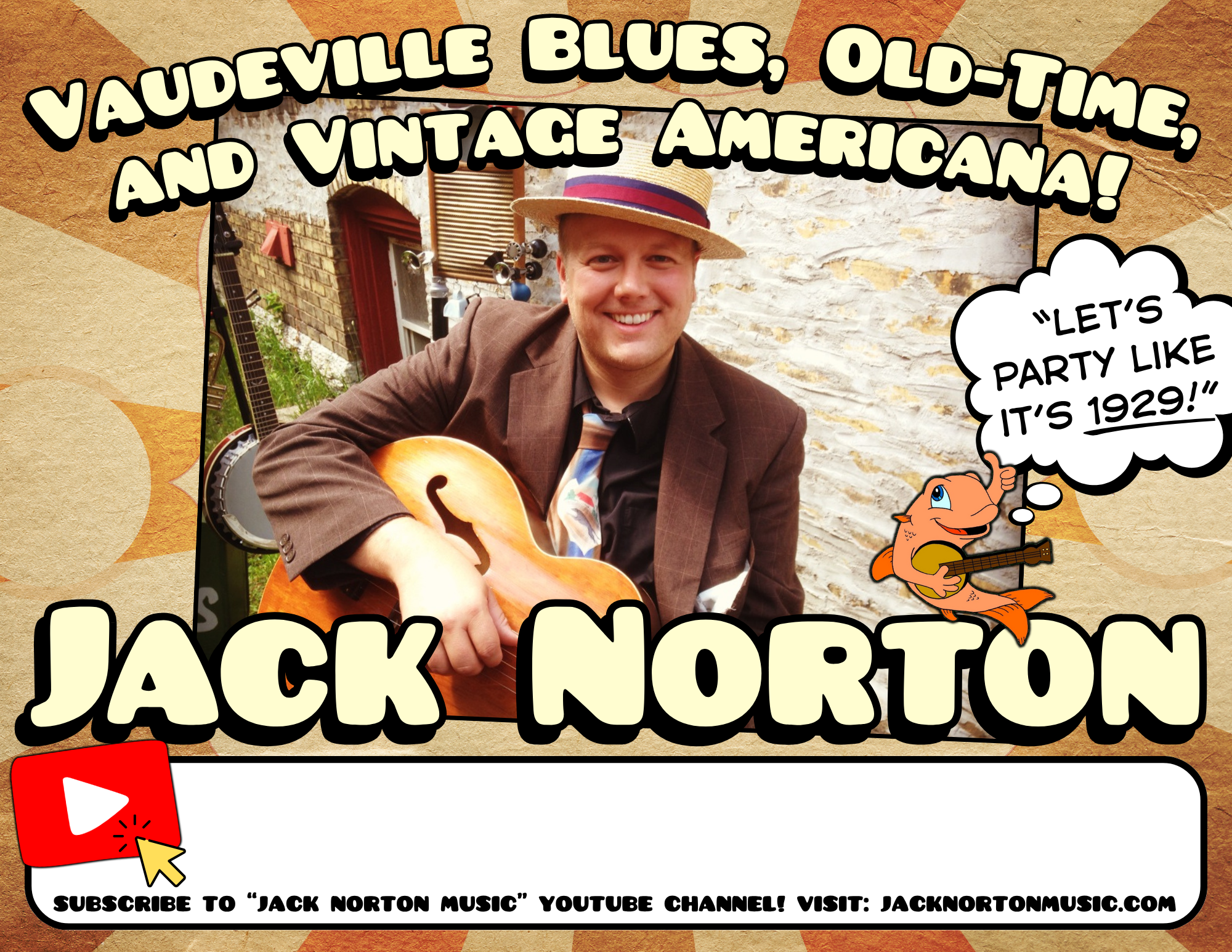 Poster - Jack Norton - Vaudeville Blues, Old-Time, and Vintage Americana!