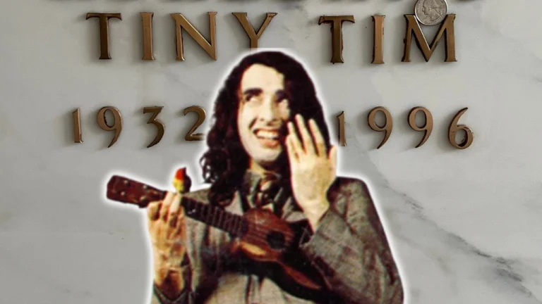 Jack Norton sings at Tiny Tim's Grave, Lakewood Cemetery, Minneapolis, Minnesota