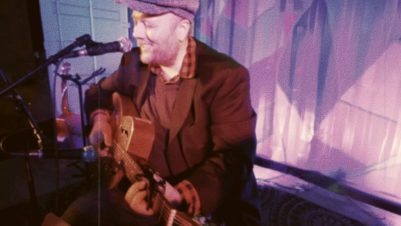 Jack Norton sings "Walking My Troubles Away" at Peter's Biergarten in Winona, Minnesota
