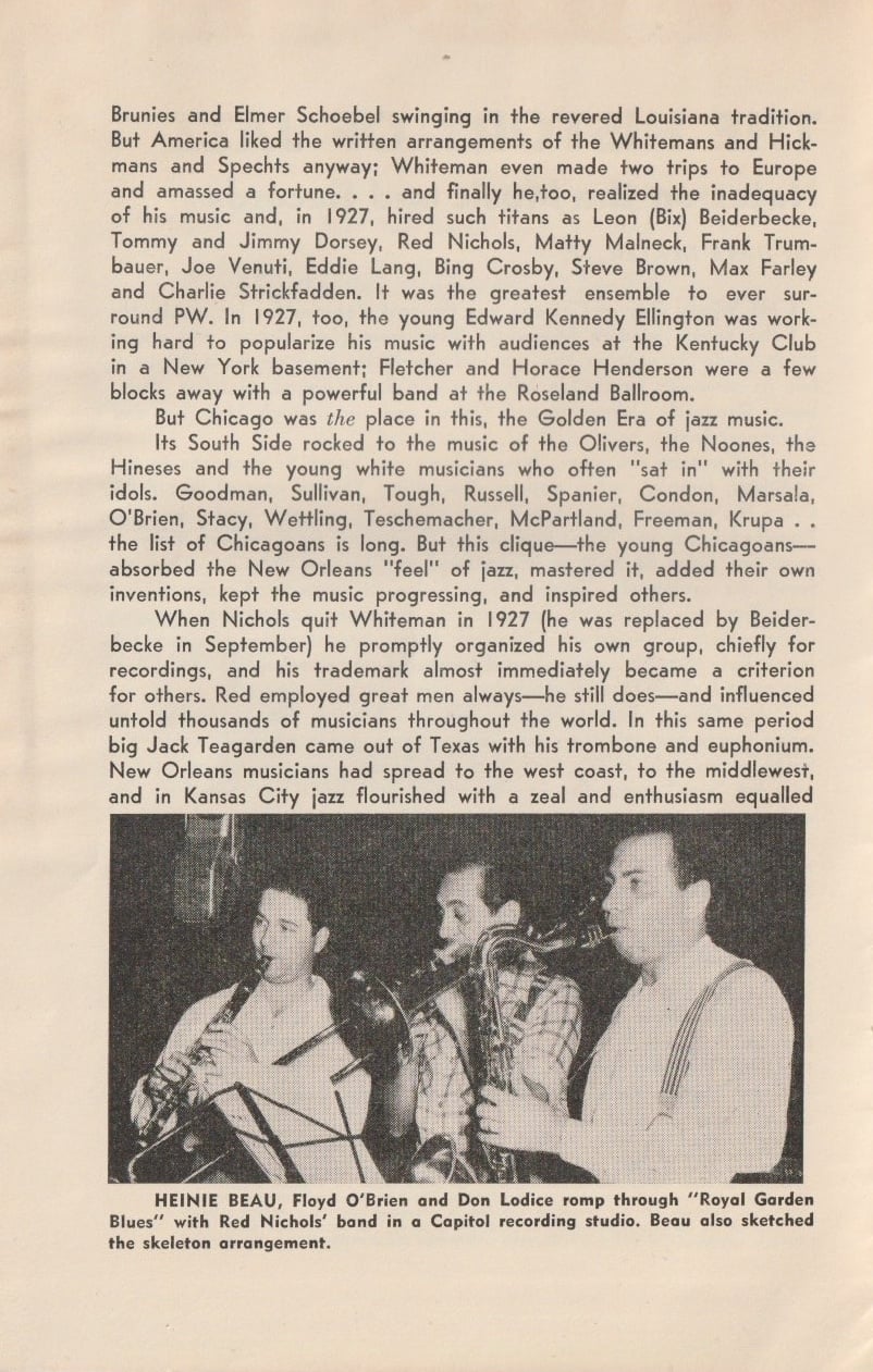 The History of Jazz: The Golden Era. Chapbook from Capitol Records, 1945.