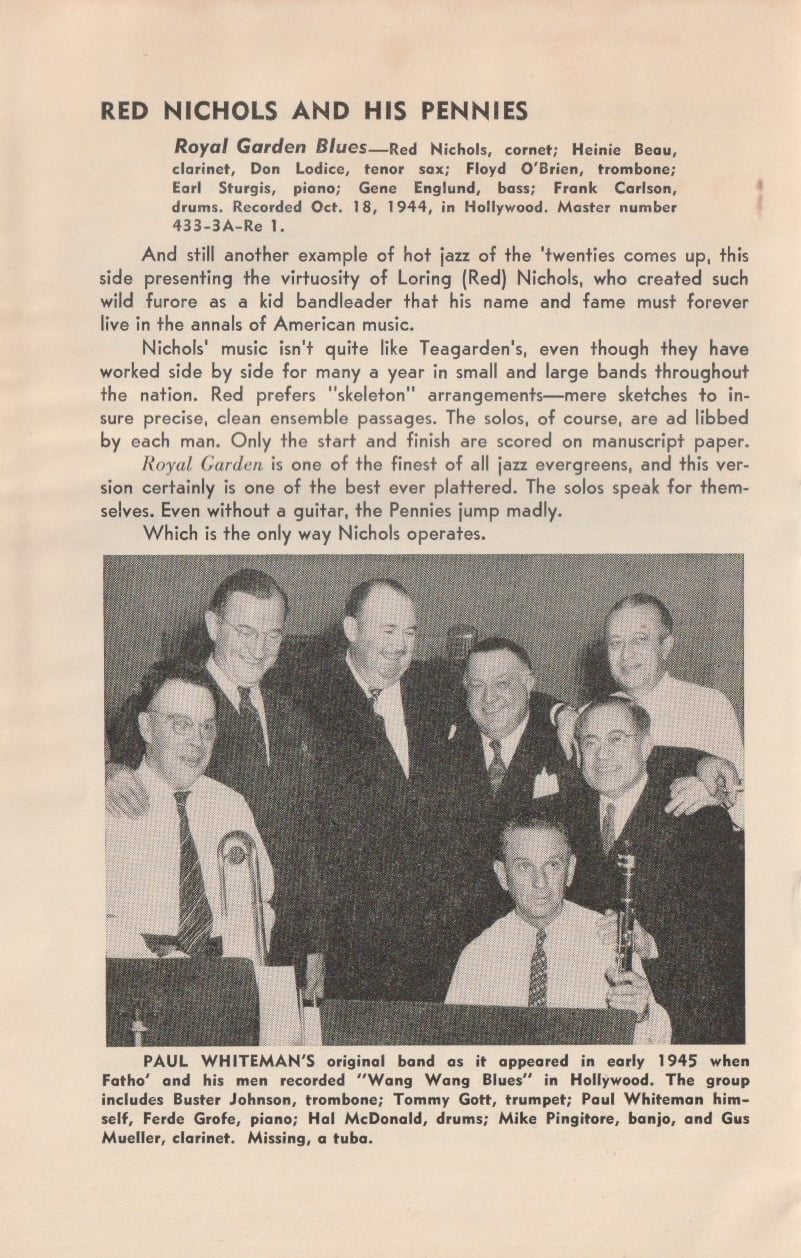 The History of Jazz: The Golden Era. Chapbook from Capitol Records, 1945.