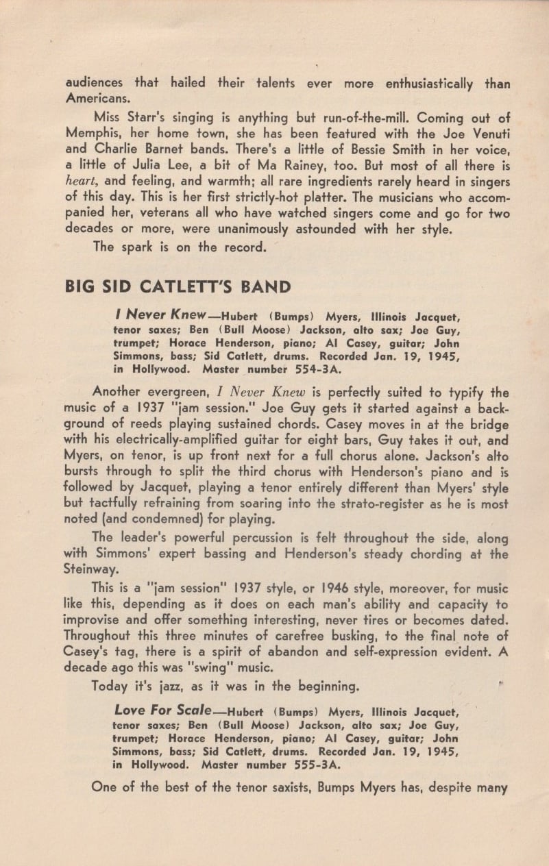 The History of Jazz: Then Came Swing. Chapbook from Capitol Records, 1945.