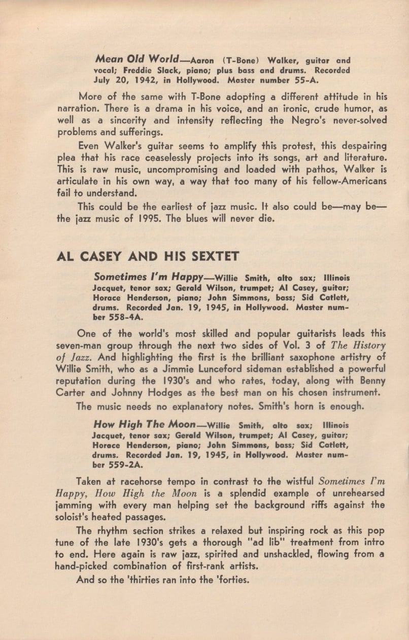 The History of Jazz: Then Came Swing. Chapbook from Capitol Records, 1945.
