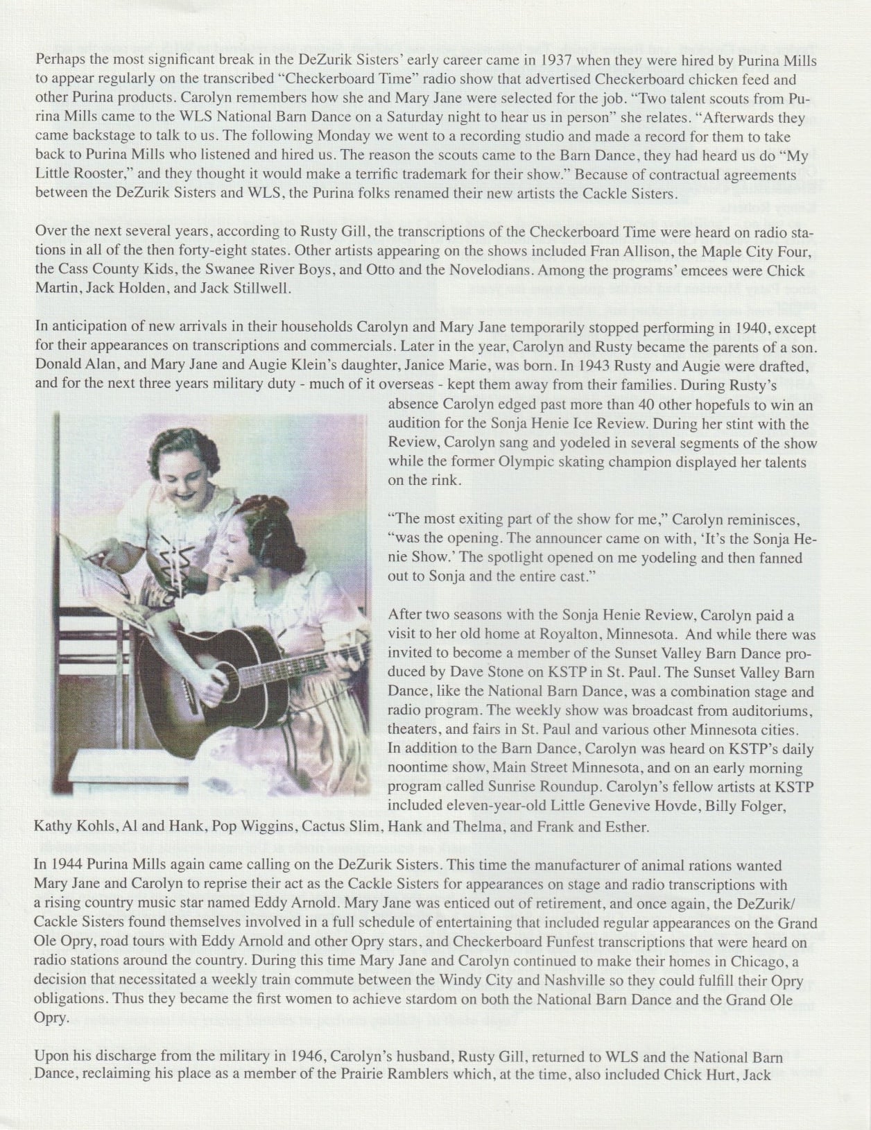 The Dezurik Sisters (aka) The Cackle Sisters – Yodel And Sing Their Greatest Hits