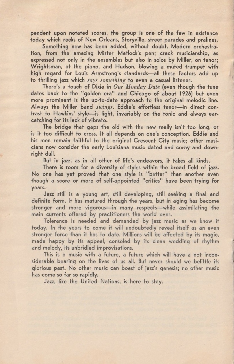 The History of Jazz: The Modern Era. Chapbook from Capitol Records, 1945.