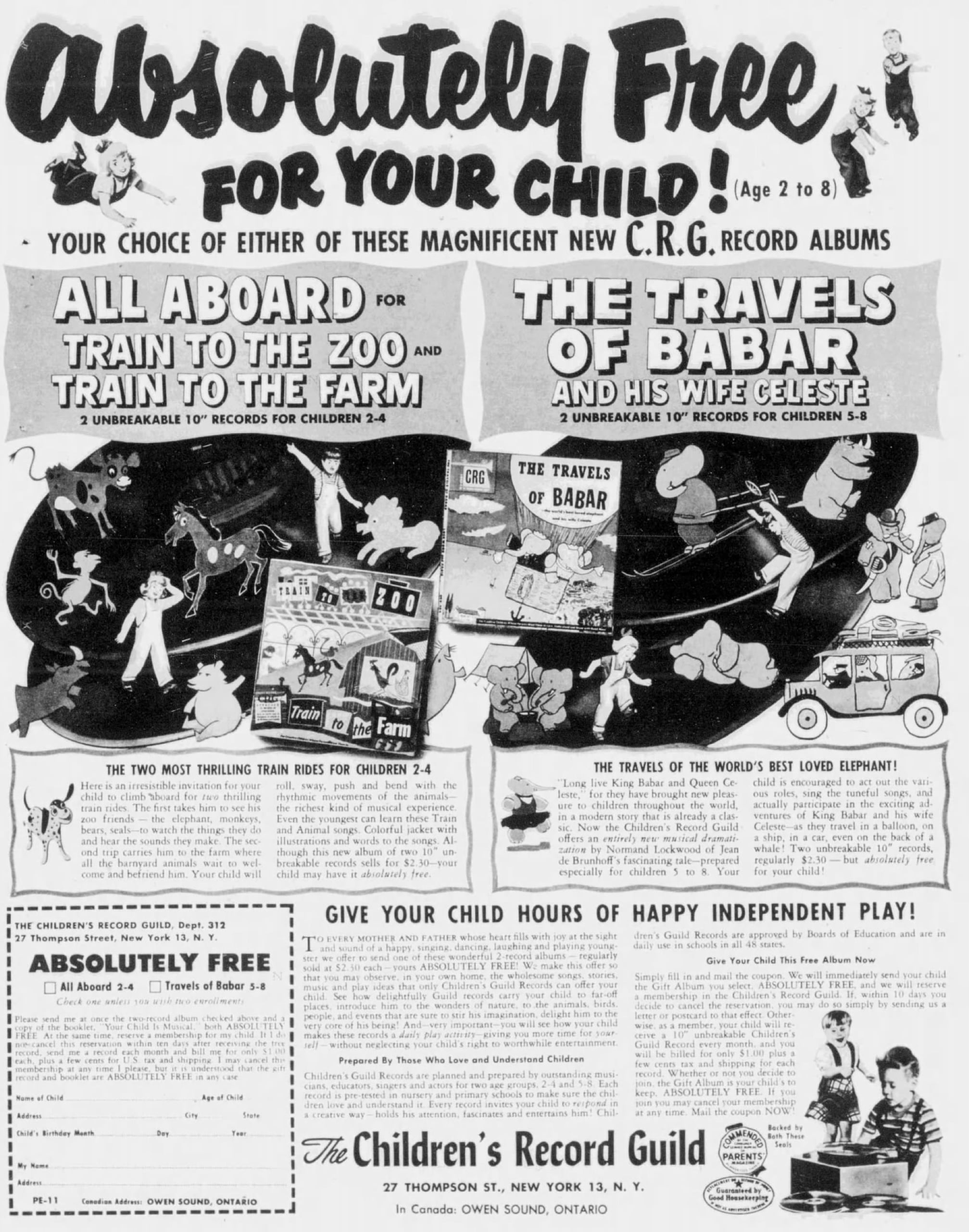 Kids record ad from The_Star_Ledger_1952_11_16_122