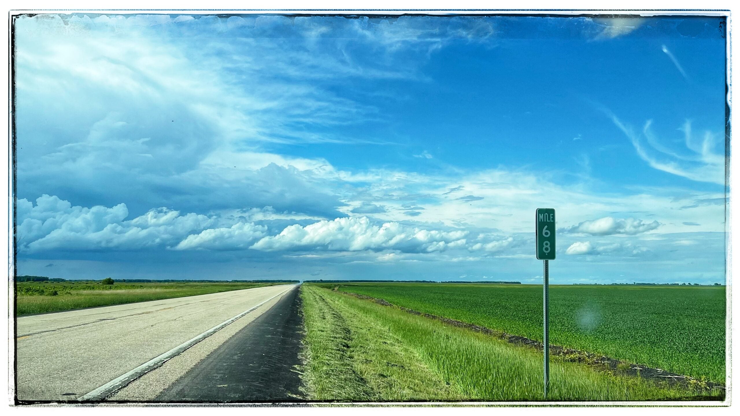 Mile Marker 68 - site of the Val Johnson incident near Warren, Minnesota