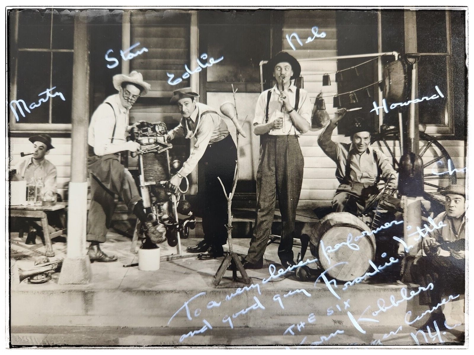 1943 photo of the Korn Kobblers at Rogers Corner in New York City, from the Jack Norton collection