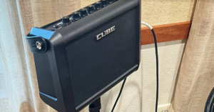 Jack Norton's Roland CUBE Street Mini Multi-instrument Combo Amplifier at a show